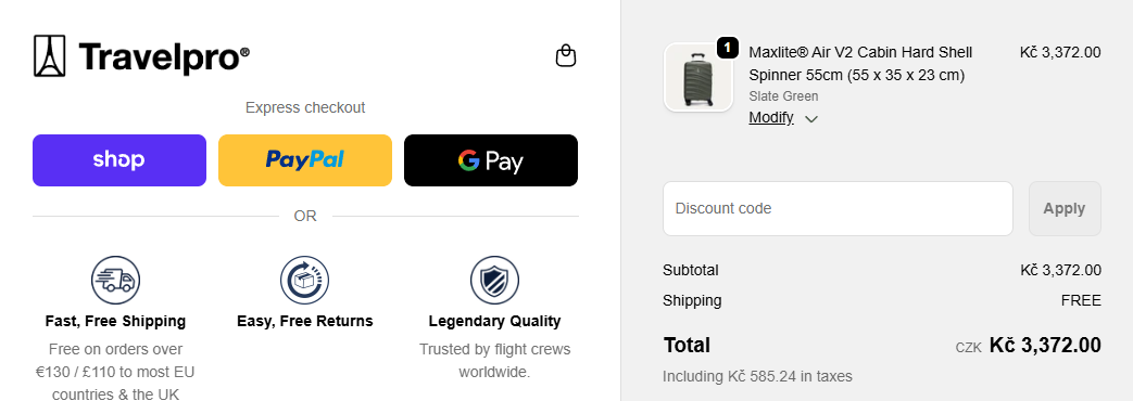 Travelpro slevový kód