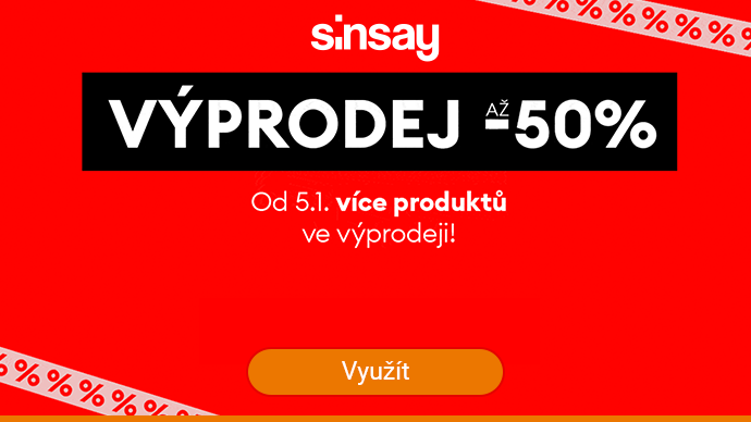 Sinsay - Výprodej se slevami až 50 %